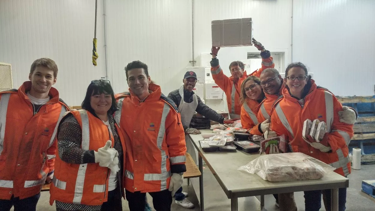 People in warehouse People in warehouse